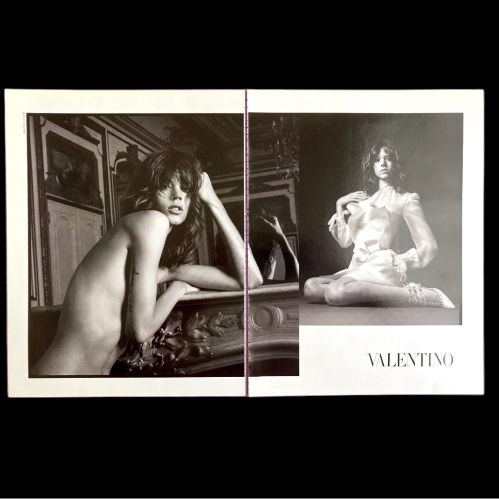 Original 2010 Valentino Freja Beha Collection Luxury Press | Glass Metal Frame